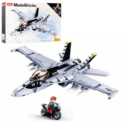 Конструктор SLUBAN Model Bricks Бойовий літак M38-B0928 682 деталі