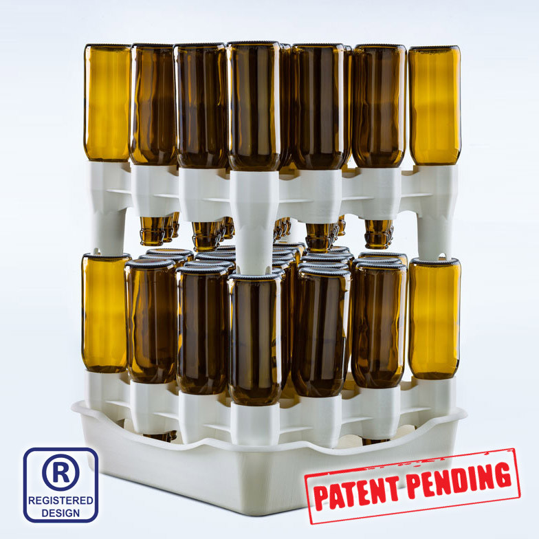 Сушарка для пляшок - піддон + 2 підставки для пляшок - Італія, фото 1