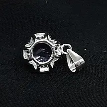 Комплект срібний містик топаз сережки та кулон, фото 3