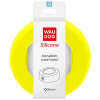 Миска-непроливайка WAUDOG Silicone, 1 л, желтая