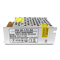 Блоки живлення 36W MN-36-12 12V 3A (36Вт 12В 3А) для світлодіодних стрічок оптом