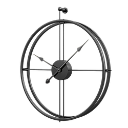 Годинник настінний Ti-Time (65х62 см) лофт Loft1-B-600 металевий чорний