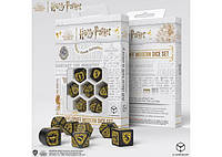 Настольная игра Q-Workshop Набор кубиков Harry Potter. Hufflepuff Modern Dice Set - Black (7 шт.)