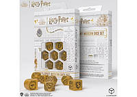 Настольная игра Q-Workshop Набор кубиков Harry Potter. Hufflepuff Modern Dice Set - Yellow (7 шт.)