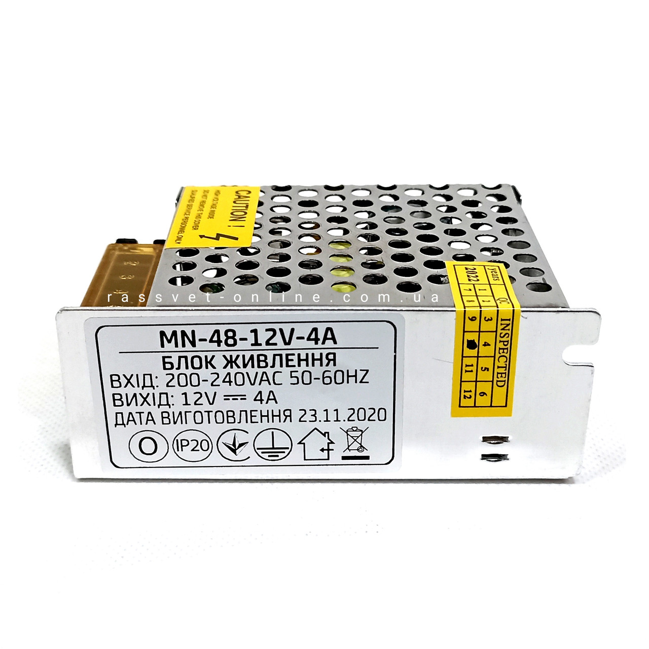 Блоки живлення 48W MN-48-12 12V 4А (48Вт 12В 4А) для світлодіодних стрічок оптом, фото 1