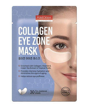 Патчі для шкіри навколо очей із колагеном PUREDERM Collagen Eye Zone Mask 30 шт.