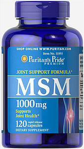 Метилсульфонілметан Puritan's Pride MSM (1000 mg) 120 caps