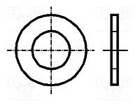 B2.5/BN670 Washer; round; M2,5; D=6mm; h=0.5mm; A2 stainless steel; DIN:125A