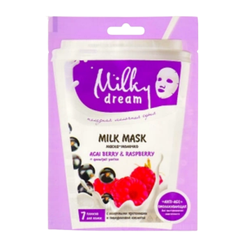 Маска для обличчя тканинна 20мл шоу-бокс/16шт мікс Milky Dream