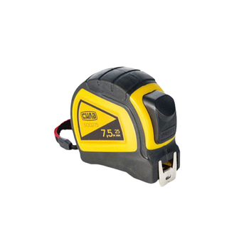 Рулетка обгумована автостоп, подвійний зачіп 7,5м*25мм СИЛА