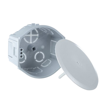 Коробка універсальна d73*45мм в тверді стіни з кришкою, що з'єднуються ПВХ сіра Копос KU 68-45/V_KA