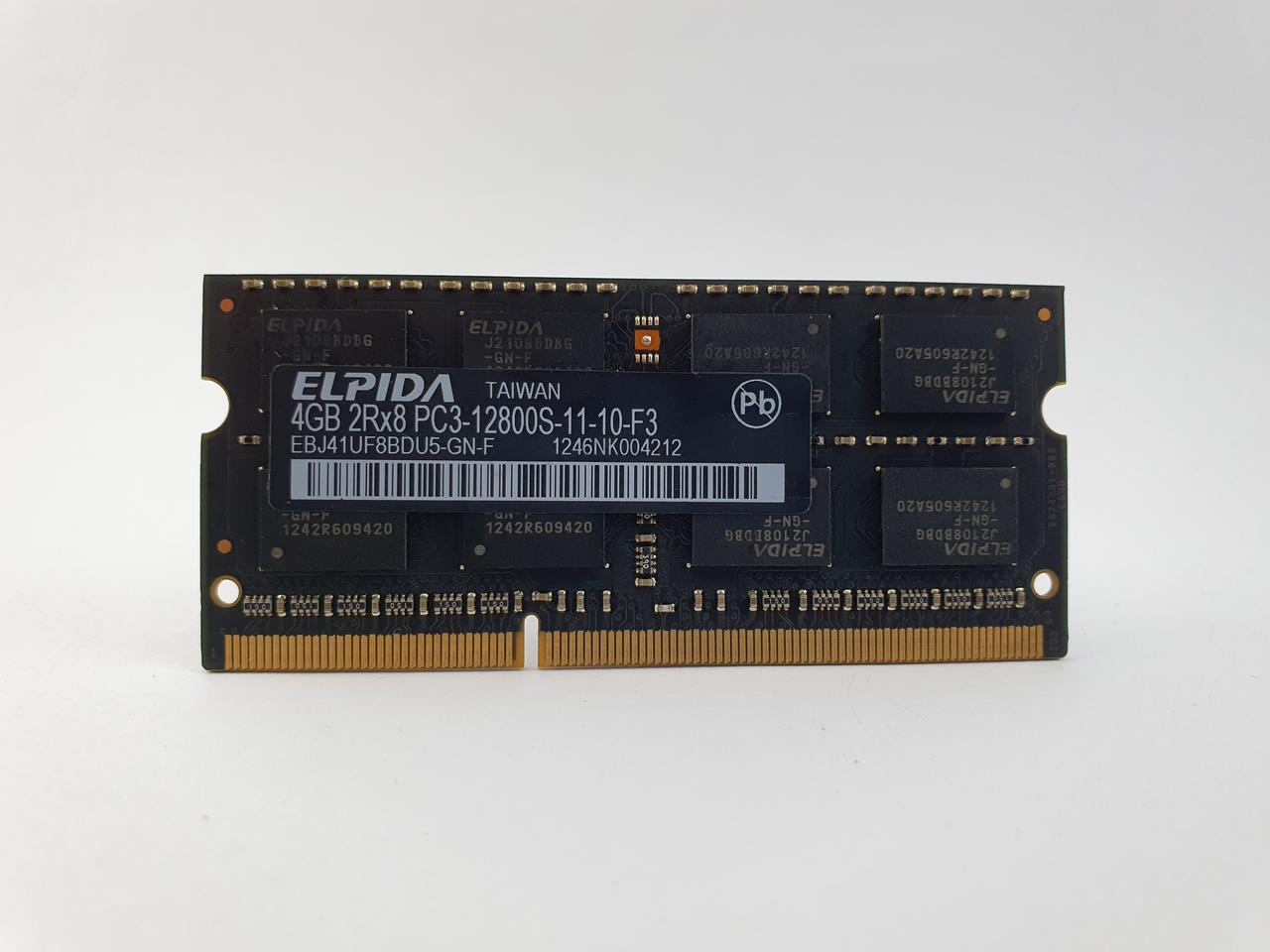 Оперативна пам'ять для ноутбука SODIMM Elpida DDR3 4Gb 1600MHz PC3-12800S (EBJ41UF8BDU5-GN-F) Б/В