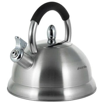 Чайник 2,7л нержавіюча сталь зі свистком з ручкою "soft-touch" 1097 KAMILLE