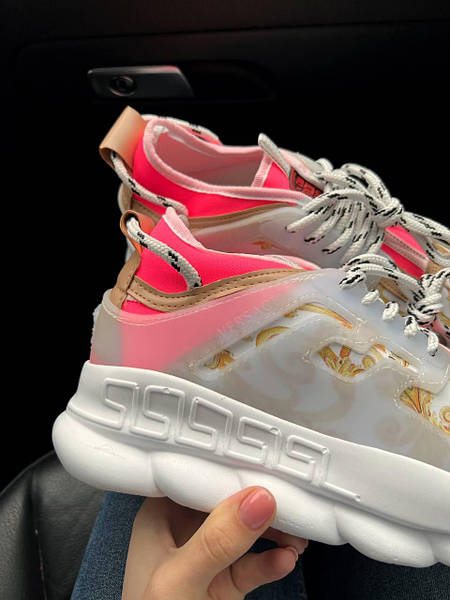 Versace Chain Reaction White Pink 11780 Marvinshop