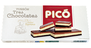 Туррон 3 шоколади Turron de Coco banado al Chocolate PICO 200 г Іспанія