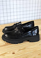 Лоферы женские Fashion Loafers Black демисезонные