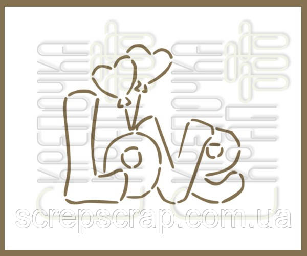 Трафарет для пряників Love