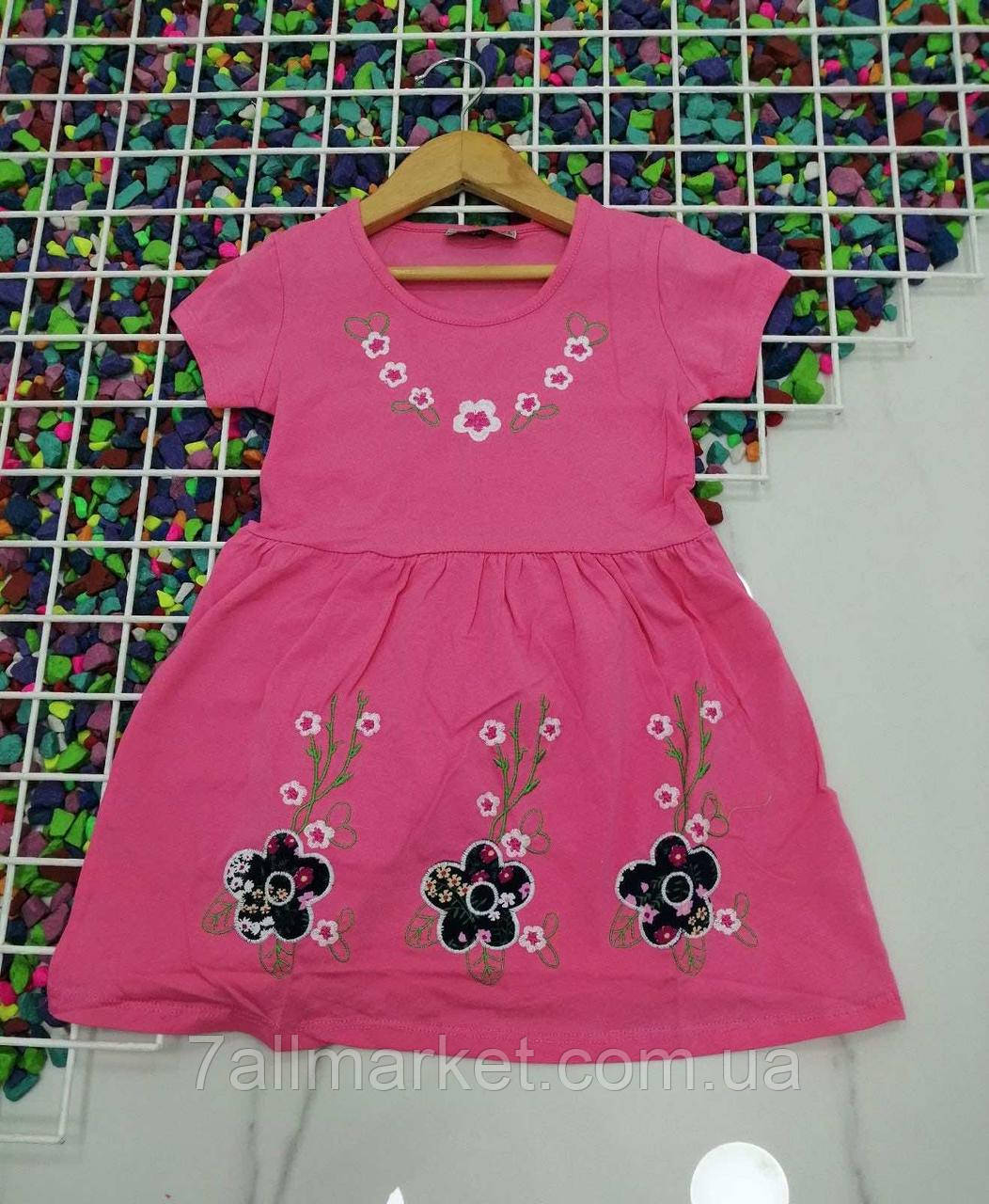 Плаття дитяче літнє з вишивкою на дівчинку 1-8 років (5 кв) "PONI KIDS" купити гуртом в Одесі на 7 км