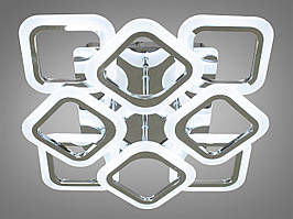 Стильна світлодіодна люстра для кухні, колір хром, 80 W на 12 м2 AS8060-4+4HRDIM-LS
