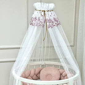 Балдахін на дитяче ліжко Ricci рожевий