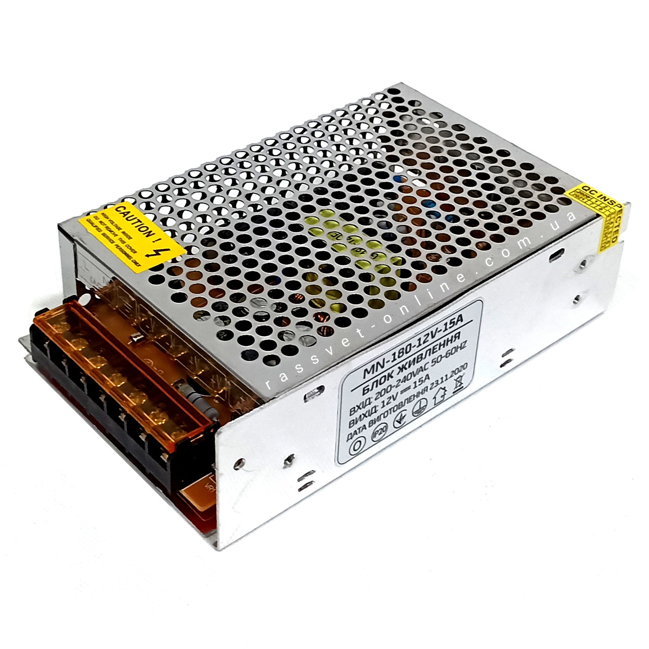 Блок живлення 180W MN-180-12 12V 15А Compact (180Вт 12В 15А) 163×98×42мм для світлодіодної LED стрічки, модулів, лінійок