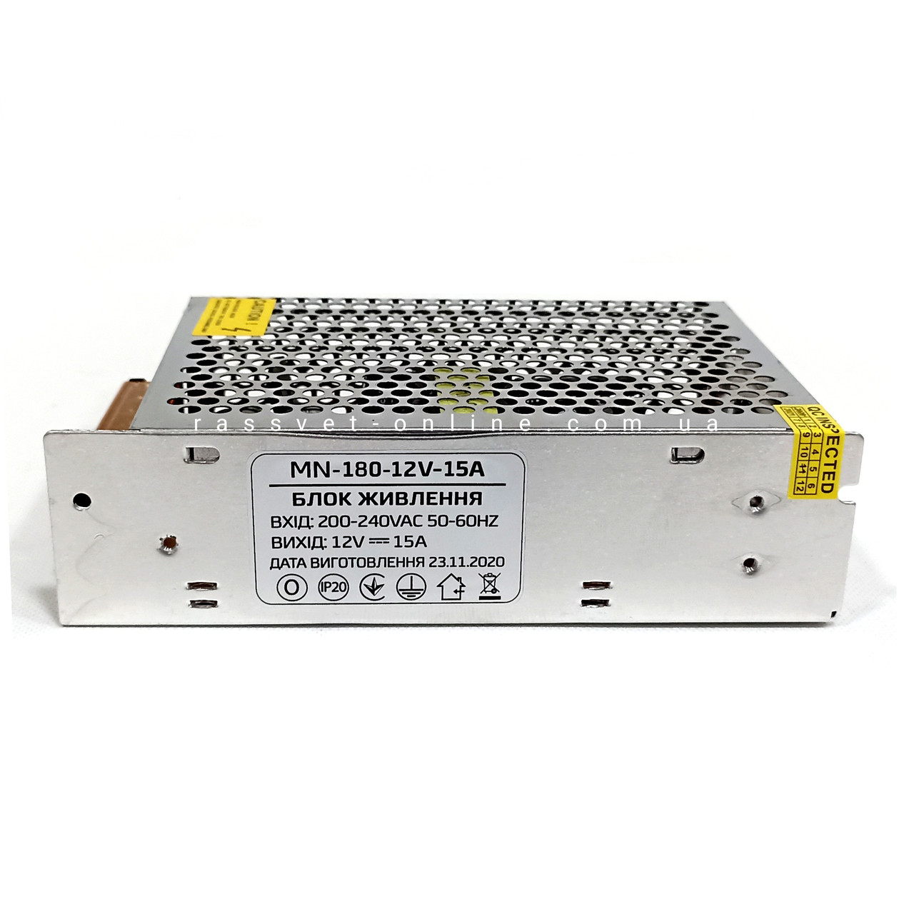 Блоки живлення 180W MN-180-12 12V 15А (180Вт 12В 15А) для світлодіодних стрічок оптом