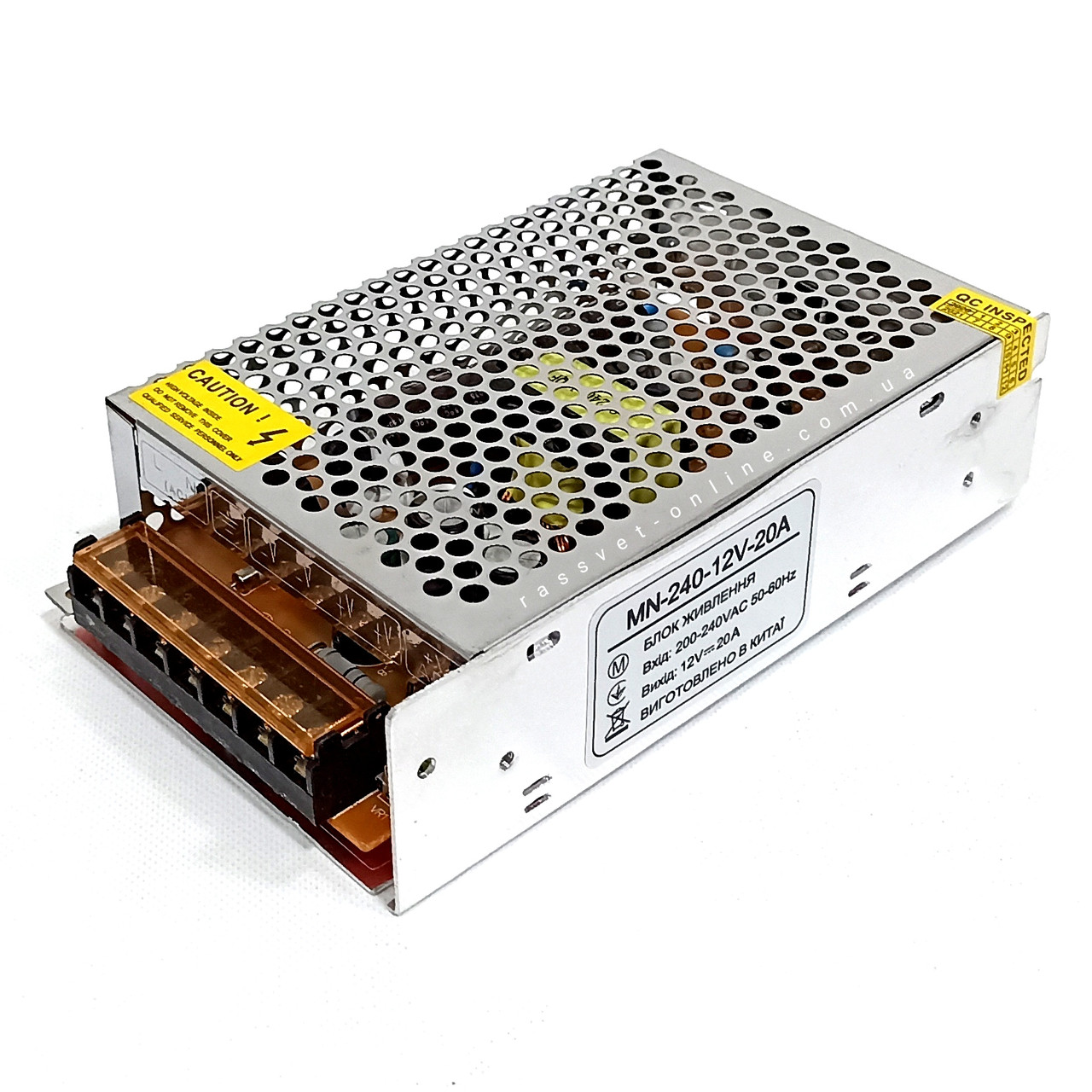 Блок живлення 240W MN-240-12 12V 20А Compact (240Вт 12В 20А) 163×98×42мм для світлодіодної LED стрічки, модулів, лінійок