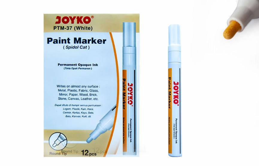 

Маркер на лаковой основе белый круглый Joyko PTM-37, 240624