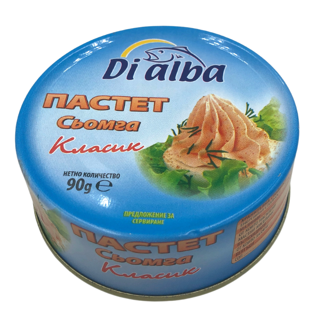

Рыбный паштет семга Di alba Salmon pate 90 г, 24шт/ящ