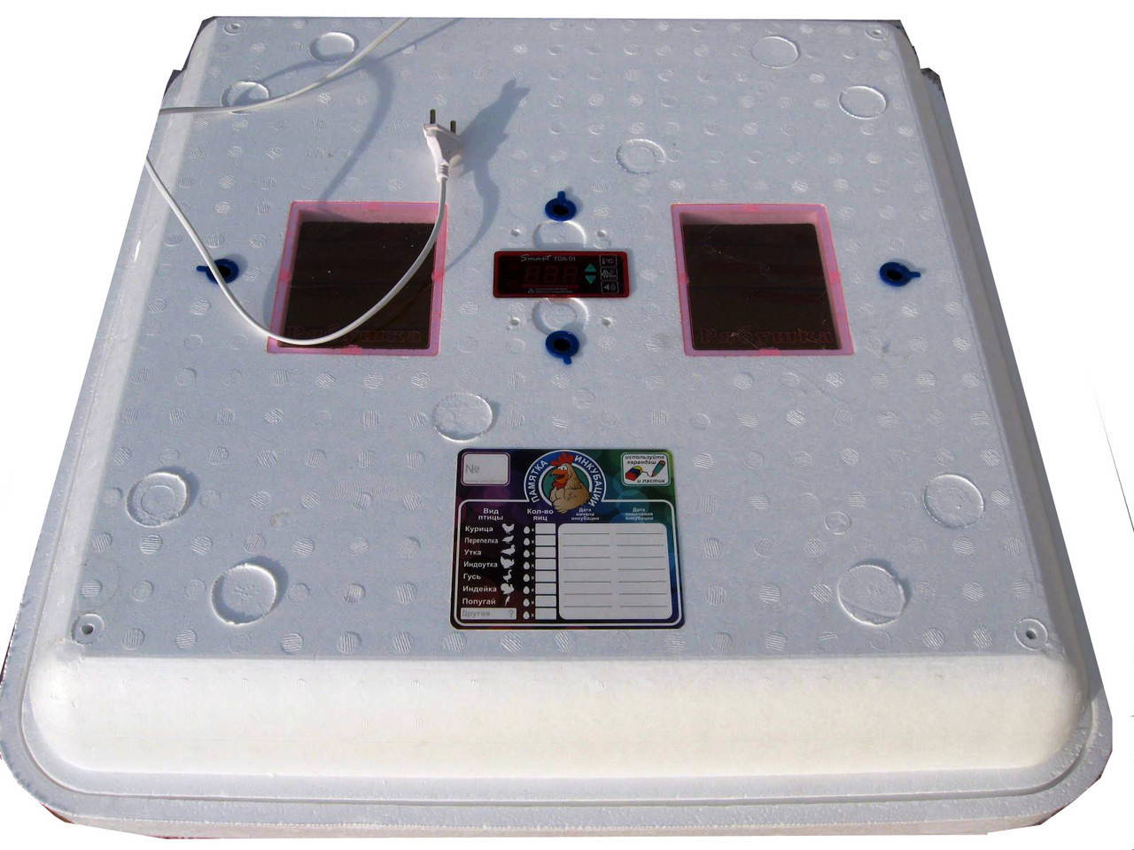 

Инкубатор для яиц Рябушка 2 ИБ 150 Smart plus, механический, цифровой, тэн, вентилятор