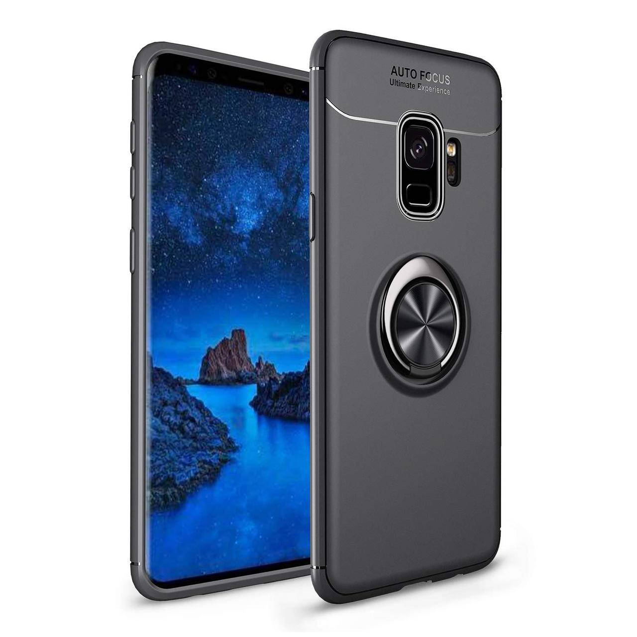 

Чехол TPU Ring для Samsung S9 / G960 бампер оригинальный с кольцом Black, Черный