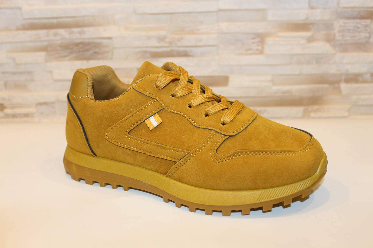 

Кроссовки женские рыжие замшевые Т1484, Рыжий