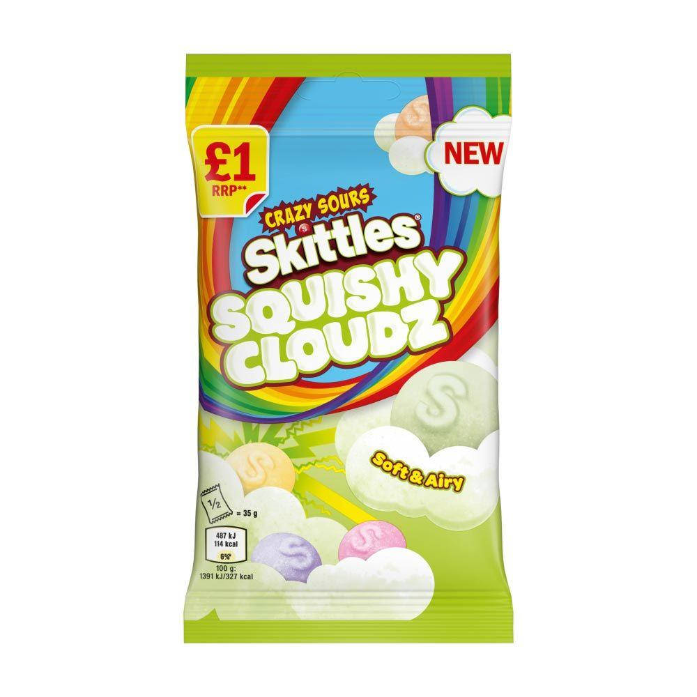 

Желейные конфеты Skittles Squishy Cloudz Crazy Sour Sweets Treat Bag 70g