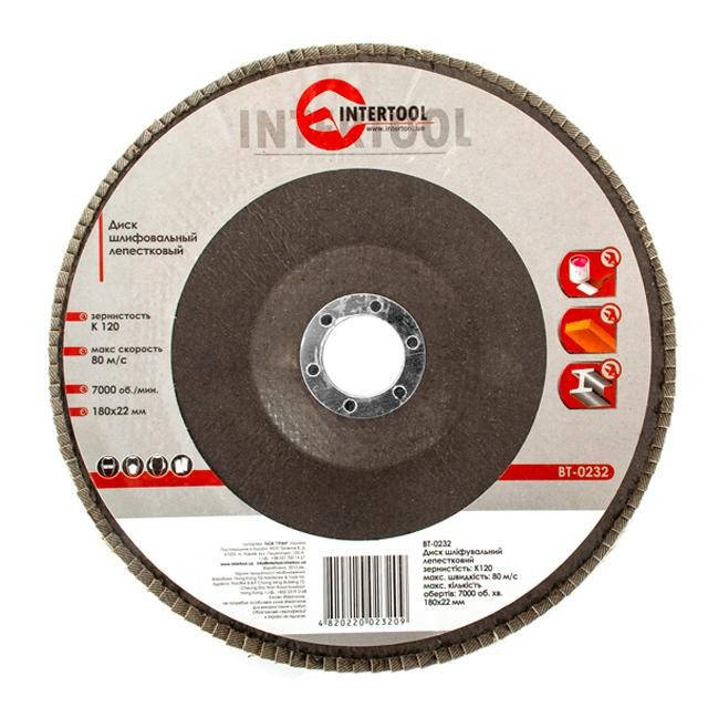 

Диск шлифовальный лепестковый INTERTOOL BT-0232