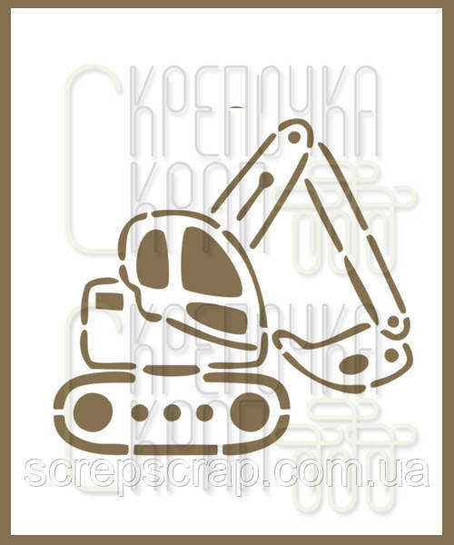 Трафарет для пряників трактор