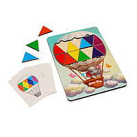 Дерев'яна мозаїка "Слоненя на повітряній кулі" Ubumblebees (ПСД197) PSD197 трикутники розвивальна іграшка