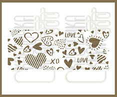 Трафарет для тортів серце