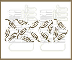 Трафарет для тортів колоски пшениці