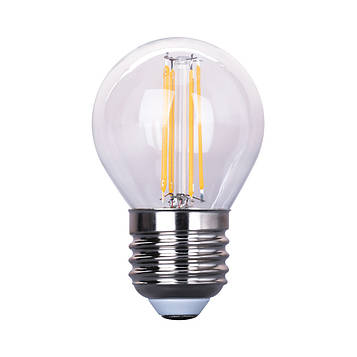 Лампа світлодіодна філаментна LED VELMAX V-FILAMENT-G45 4W E27 4100K 400LM 220V Куля