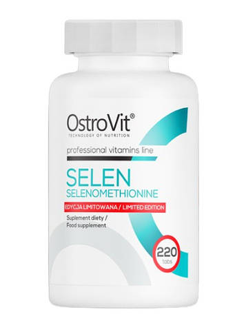 Здоров'я щитовидної залози Селен Ostrovit Selenium 200мкг 220 таб, фото 1