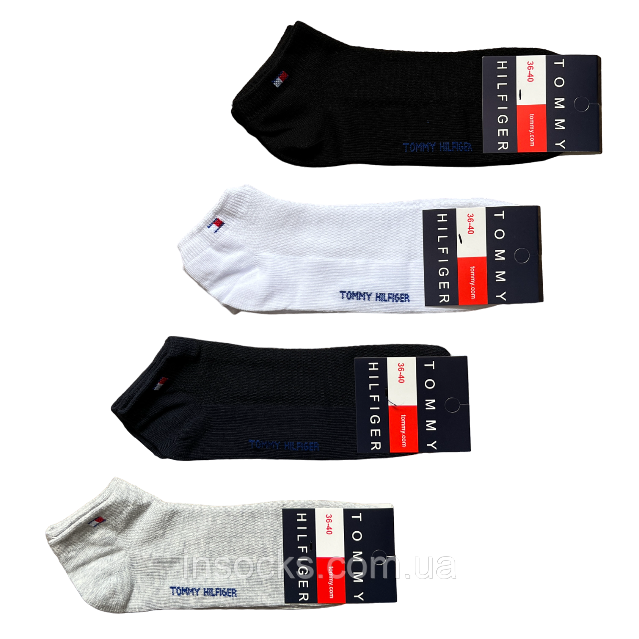Шкарпетки жіночі літні "Tommy Hilfiger". Сітка. 36-40р. Асорті. Короткі., фото 1