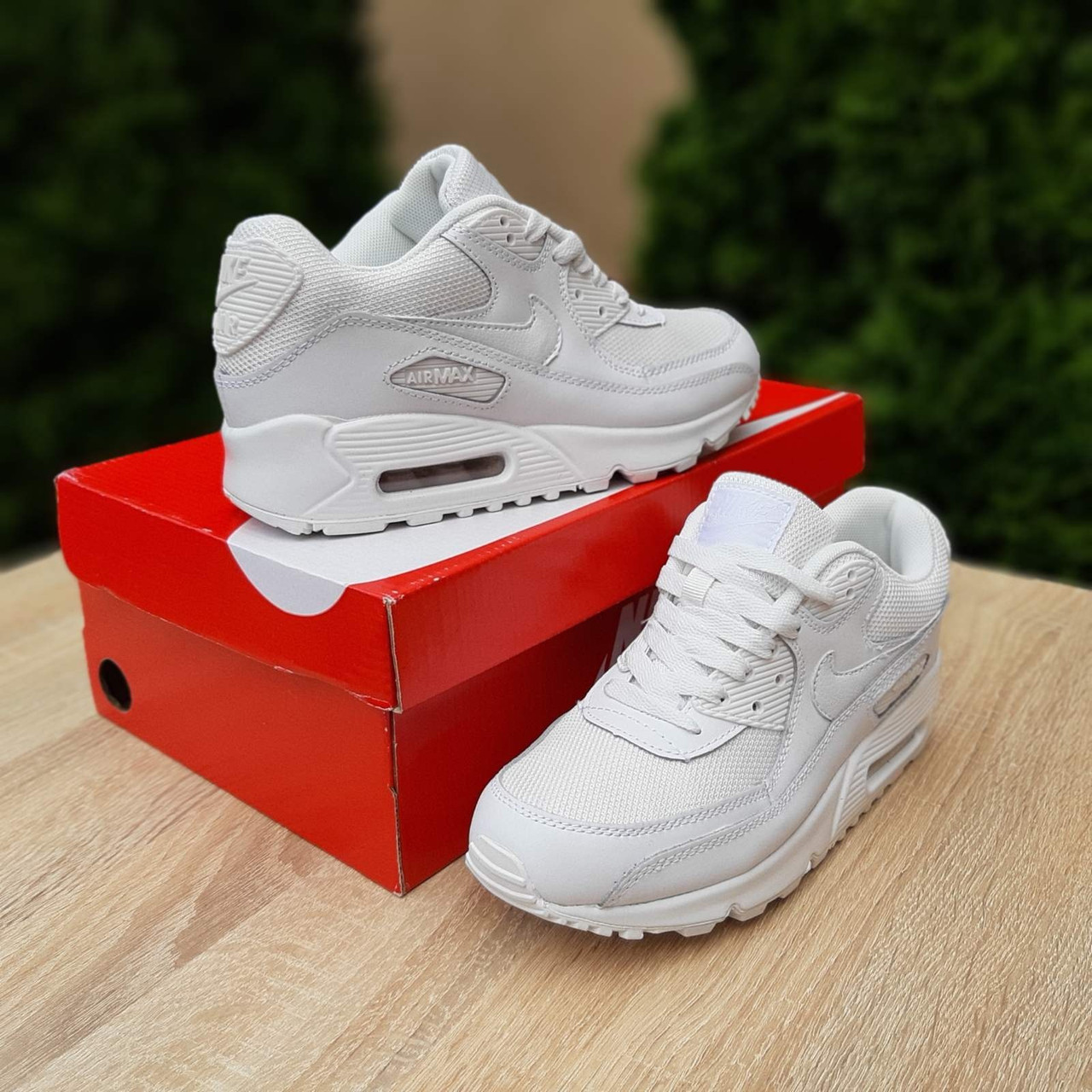 Жіночі кросівки весна літо білі Nike Air Max 90. Взуття жіноче біле на літо Найк Аїр Макс 90