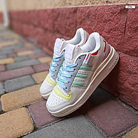Кросівки жіночі кольорові низькі весна літо Adidas Forum Low. Взуття жіноче модне різнокольорове Адідас Форум, фото 8