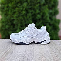Жіночі кросівки молочні весна Nike M2K Tekno. Взуття жіноче модне на весну молочне Найк М2К Текно, фото 4