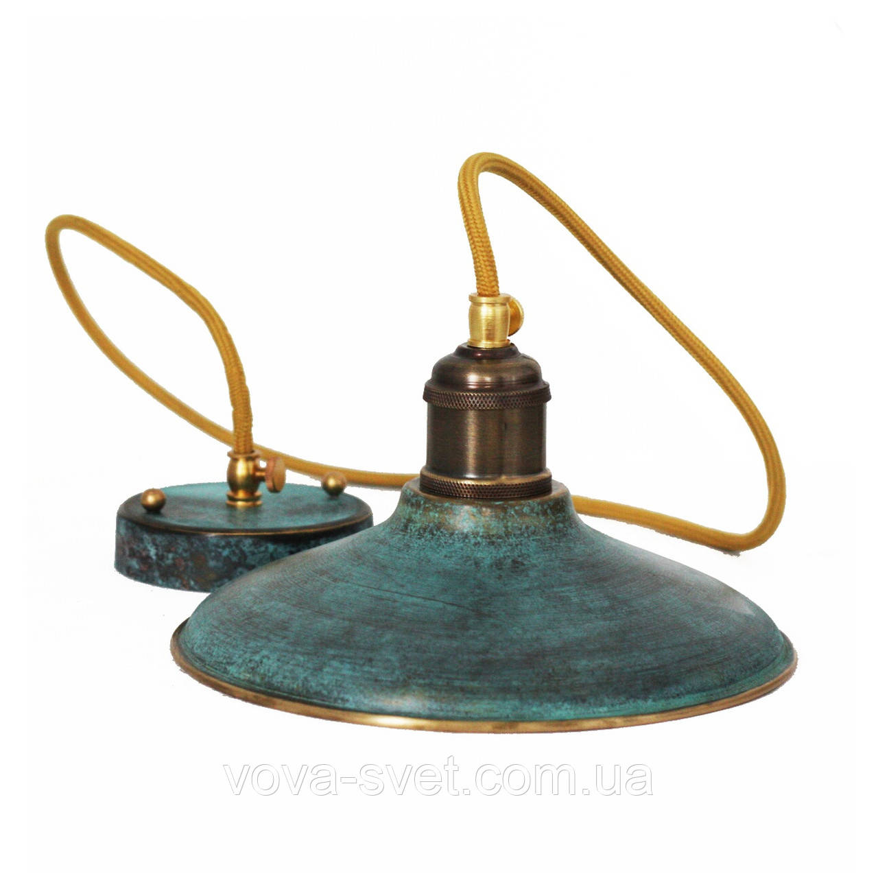 Светильник подвесной купол Loft Steampunk [ Pendant Green Patina ] - фото 4 - id-p321174138