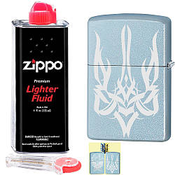 Запальничка Zippo "Ukraine!" VR420058 у наборі кремній і бензин зипо