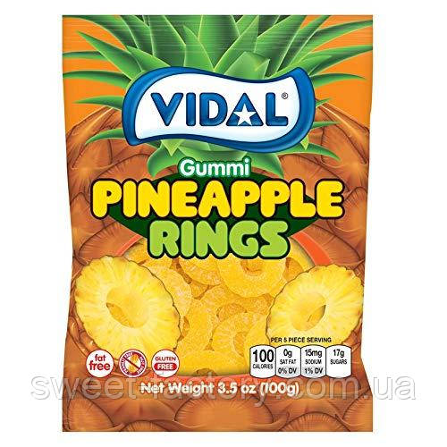 Vidal Gummi Pineapple Rings 100g