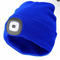 Шапка з перезаряджуваним LED ліхтарем Portwest B029 USB Синій