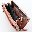 Жіночий клатч-гаманець (18х12х3 см) BAELLERRY Forever Young, Пудра / Сумка-портмоне з ремінцем на плече, фото 10