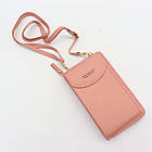 Жіночий клатч-гаманець (18х12х3 см) BAELLERRY Forever Young, Пудра / Сумка-портмоне з ремінцем на плече, фото 9